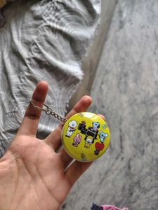 BT21 Round Tin Box Keychain