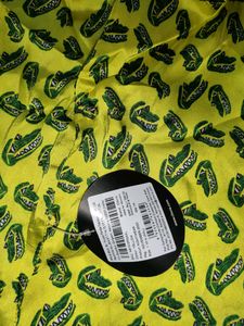 Clovia Women&#39;s Satin Crocodile Print Button Down