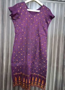 Embroidered Purple Kurta