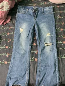 Ripped Flare Jeans