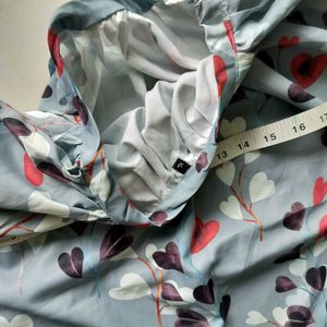 Floral Heart Print Mini Dress