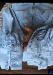 Y2K Striped Blue Women's Shirt