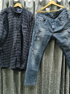Men Jeans Shirt