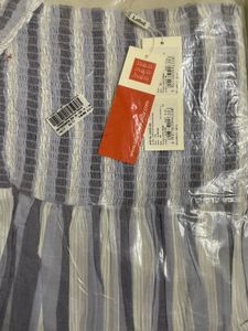 LABEL RITU KUMAROff-Shoulder Smocked A-line Dress