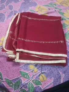 maroon duppata set