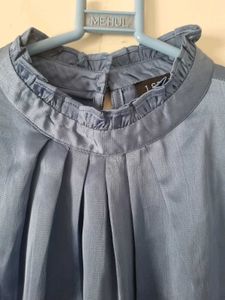 Satin Blouson Formal Top