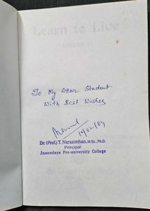 Learn To Live Book