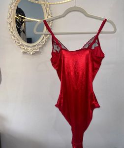 Red &amp; Black Lingerie Bodysuit