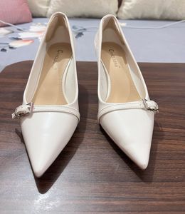 Elegant Patent White Pointed-Toe Heels