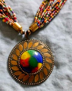Colorful Beaded Statement Necklace