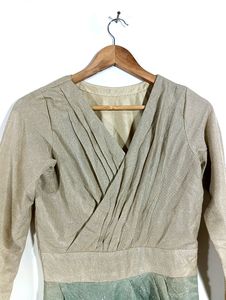 Shiny Khaki &amp; Green Dress (Women)