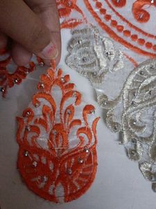 Beautiful Orange Neck Patchwork...