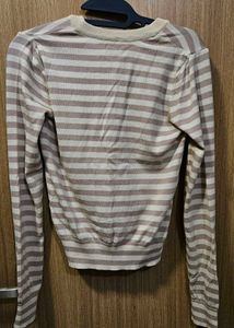 Striped Cardigan Sweater