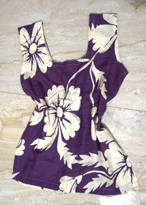 Clinched Waist Floral Print Pinteresty Kurti