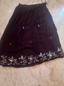 Elegant Black Embroidered Half Saree