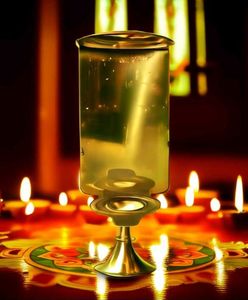 DECORATIVE Diya Stand With Magic Sticker