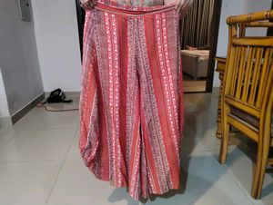 Printed Top with Palazzos wit Co-ord