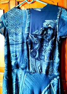 Blue Patterned Dress