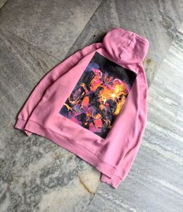 H&amp;M Pink Comics Graphic Hoodie