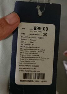 Grey Casual Trouser