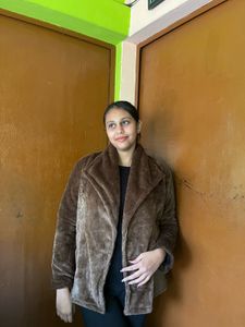 Fuzzy Brown Cardigan