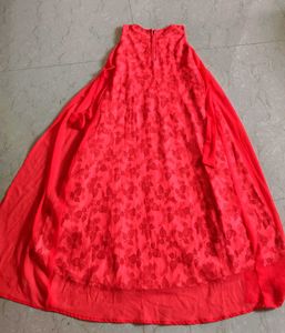 Elegant A-line Maxi Dress With Transparent Shroog