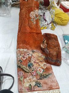 Floral Embroidered Dress Material