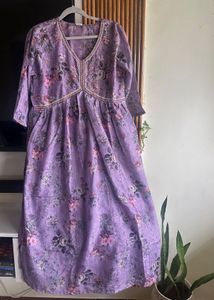 Kurta Set - Lavender Floral Alia Style