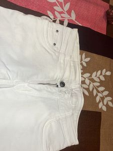 Skinny Fit Ankle White Denim Jean