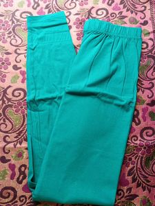Teal Blue Cotton Leggings