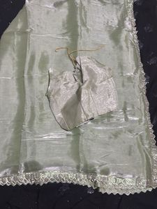 Elegant party wear saree with blouse