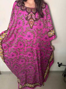 Pink Kaftan Dress