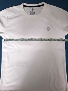 Half Sleeve White T-Shirt For Sports And Gym Wear.