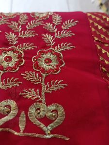 Elegant Embroidered Saree 2pc Combo