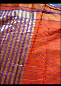 New Unused Orange Purple Saree