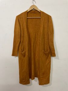 Mustard Open Cardigan