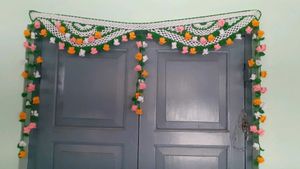 Floral Crochet Door Topper
