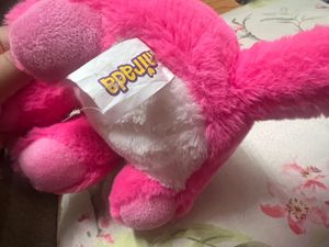 New Soft Toy- Pink &amp; White Plush Fox