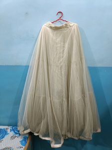 Cream Lehnga Choli Set (Price Drop)