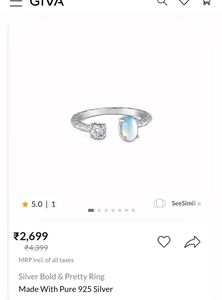 GIVA Silver Bold Ring