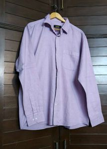 Cantabil Men Purple textured Formal Shirt
