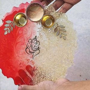 Resin Pooja Thalis 4,6,8 Inch Available