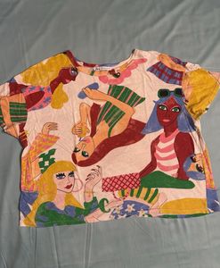 Zara Artsy Graphic Tee