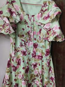 Floral A-Line Midi Dress