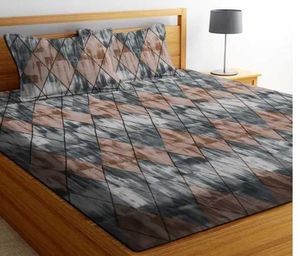Double Bed Sheet With 2 Pillow Cover