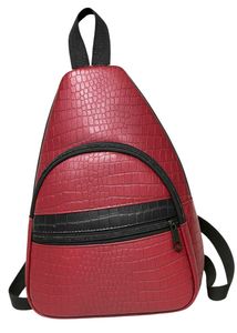 Rose Crocodile Embossed Backpack