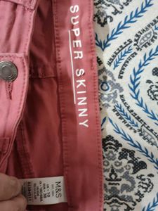 Brand New Mark And Spencer Skinny Jeans Coral