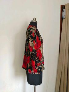plus size Floral Wrap Top