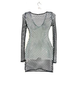 Urbanic Black Netted Dress ( Womens )