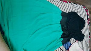Green & Black Dress